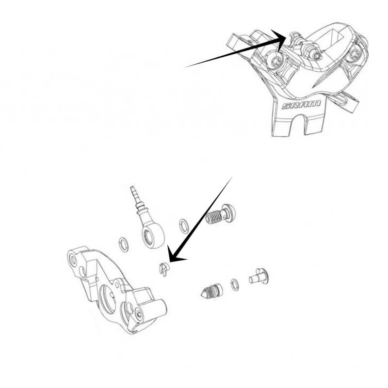 Zatič vijaka disk zavornih oblog SRAM Zatič vijaka disk zavornih oblog SRAM