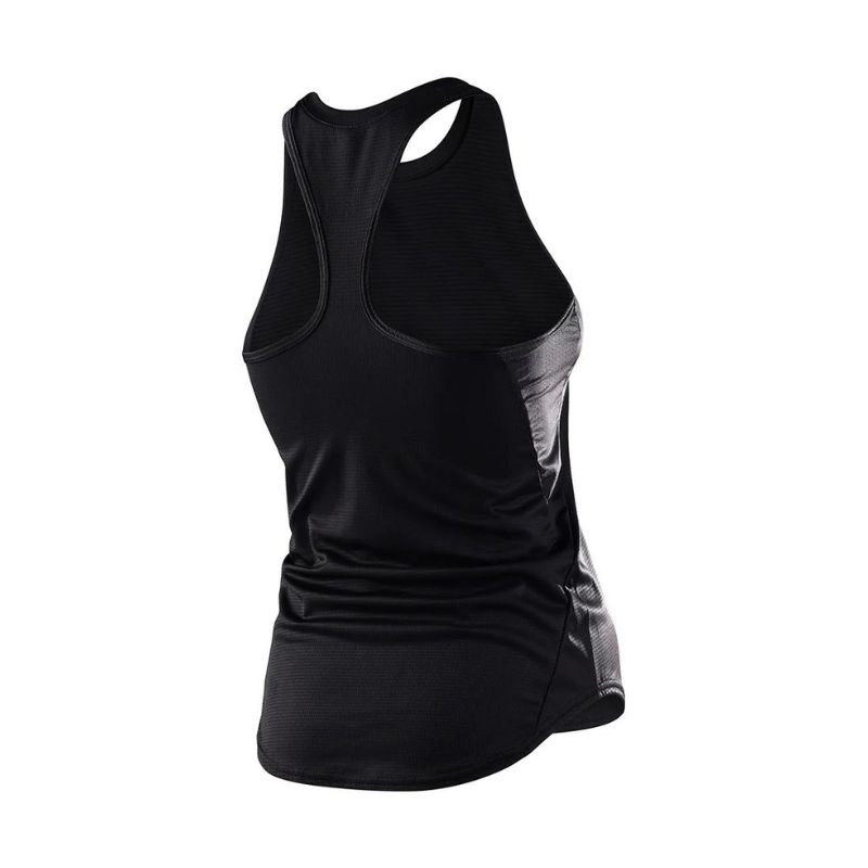Ženski kolesarski dres TROY LEE DESIGNS LUXE TANK SOLID BLACK