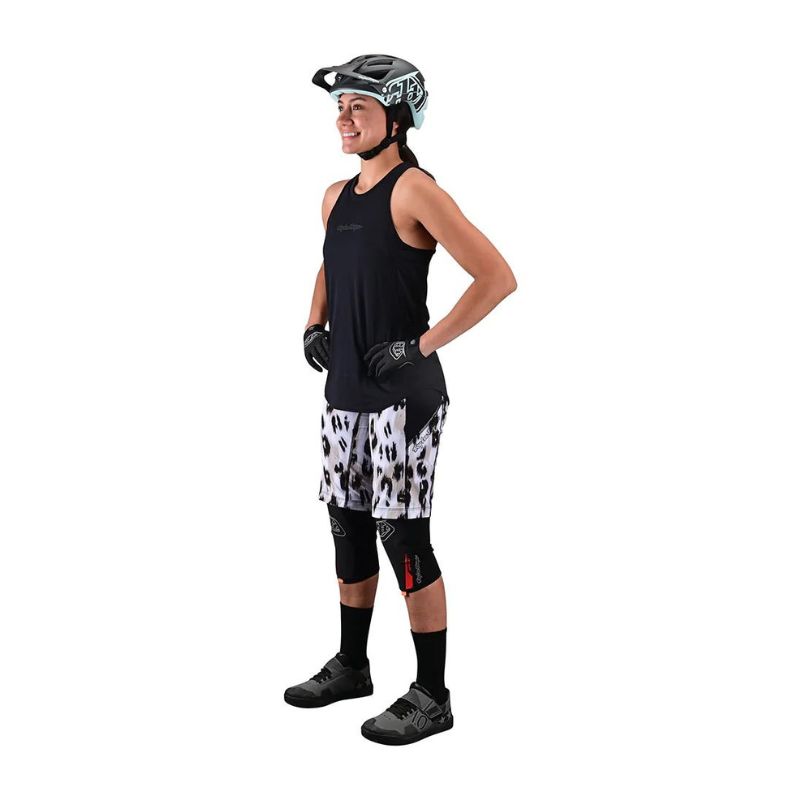 Ženski kolesarski dres TROY LEE DESIGNS LUXE TANK SOLID BLACK