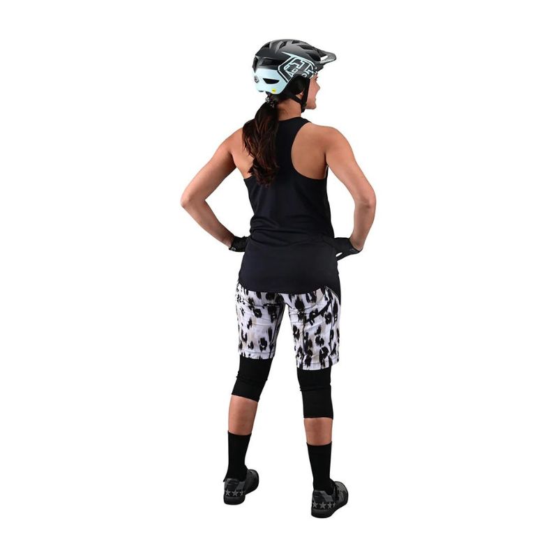 Ženski kolesarski dres TROY LEE DESIGNS LUXE TANK SOLID BLACK