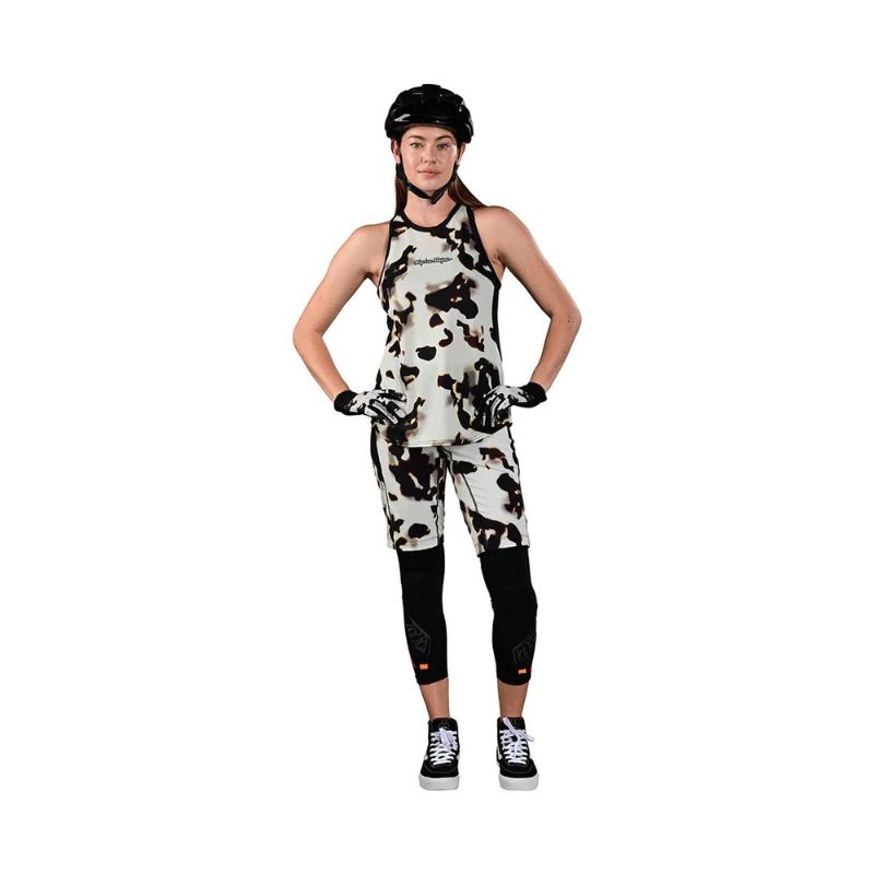 Ženski kolesarski dres TROY LEE DESIGNS LUXE TANK TORTOISE CREAM