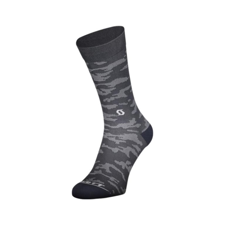 Kolesarske nogavice SCOTT TRAIL CAMO CREW Grey White Kolesarske nogavice SCOTT TRAIL CAMO CREW Grey White