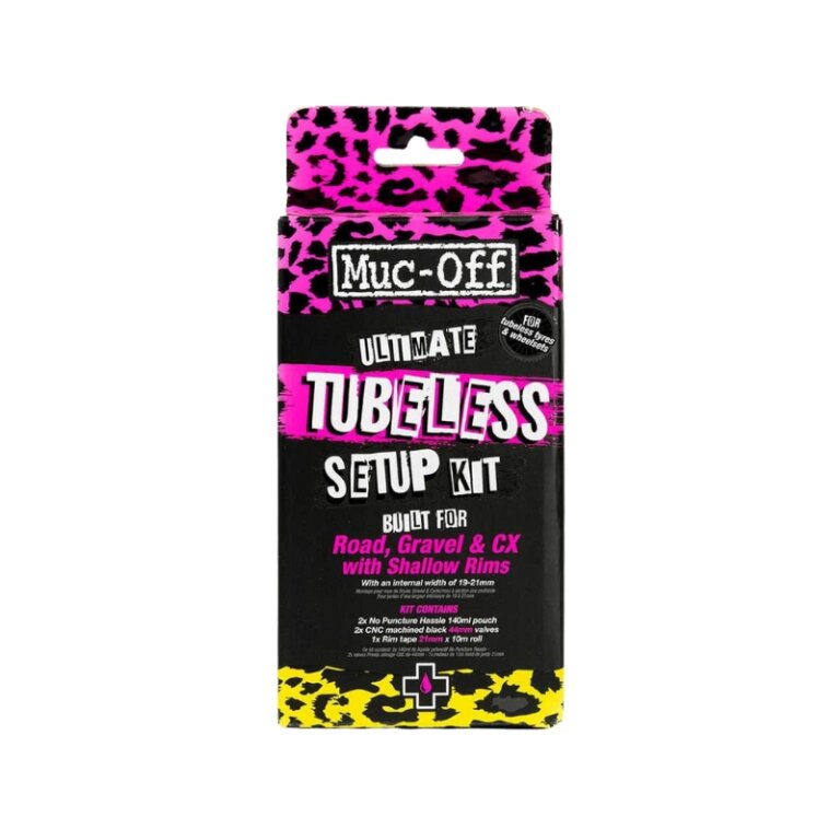 Tubeless set MUC-OFF Ultimate Road 21mm, ventili 44mm Tubeless set MUC-OFF Ultimate Road 21mm, ventili 44mm