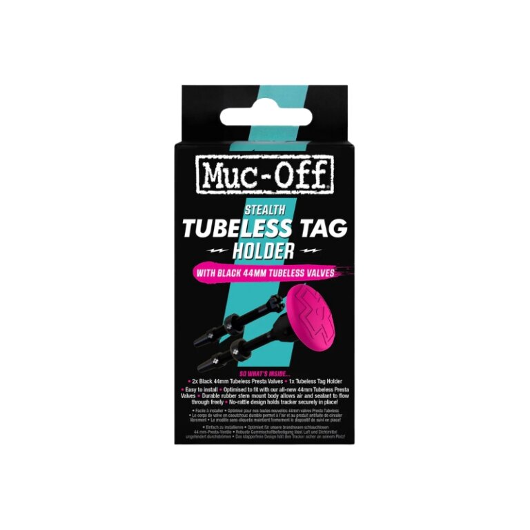 Set nosilca za air tag in ventila MUC-OFF Stealth Tubeless Tag Holder and 44mm Valve Kit Set nosilca za air tag in ventila MUC-OFF Stealth Tubeless Tag Holder and 44mm Valve Kit