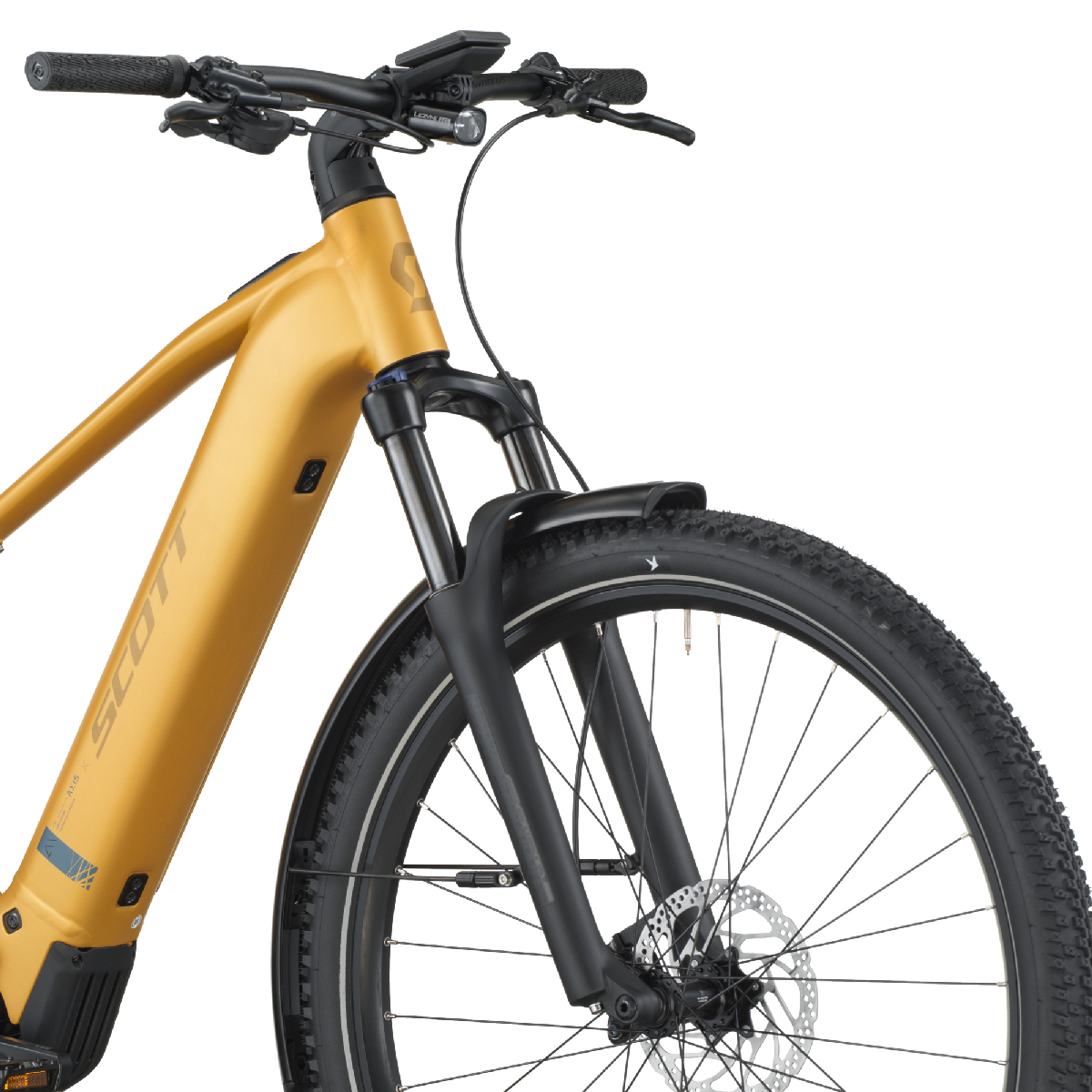 Električno treking kolo SCOTT AXIS eRIDE 20 zlata 2026 Električno treking kolo SCOTT AXIS eRIDE 20 zlata 2026