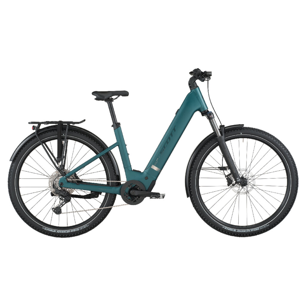 Električno treking kolo SCOTT AXIS eRIDE 30 Wave zelena 2026 Električno treking kolo SCOTT AXIS eRIDE 30 Wave zelena 2026