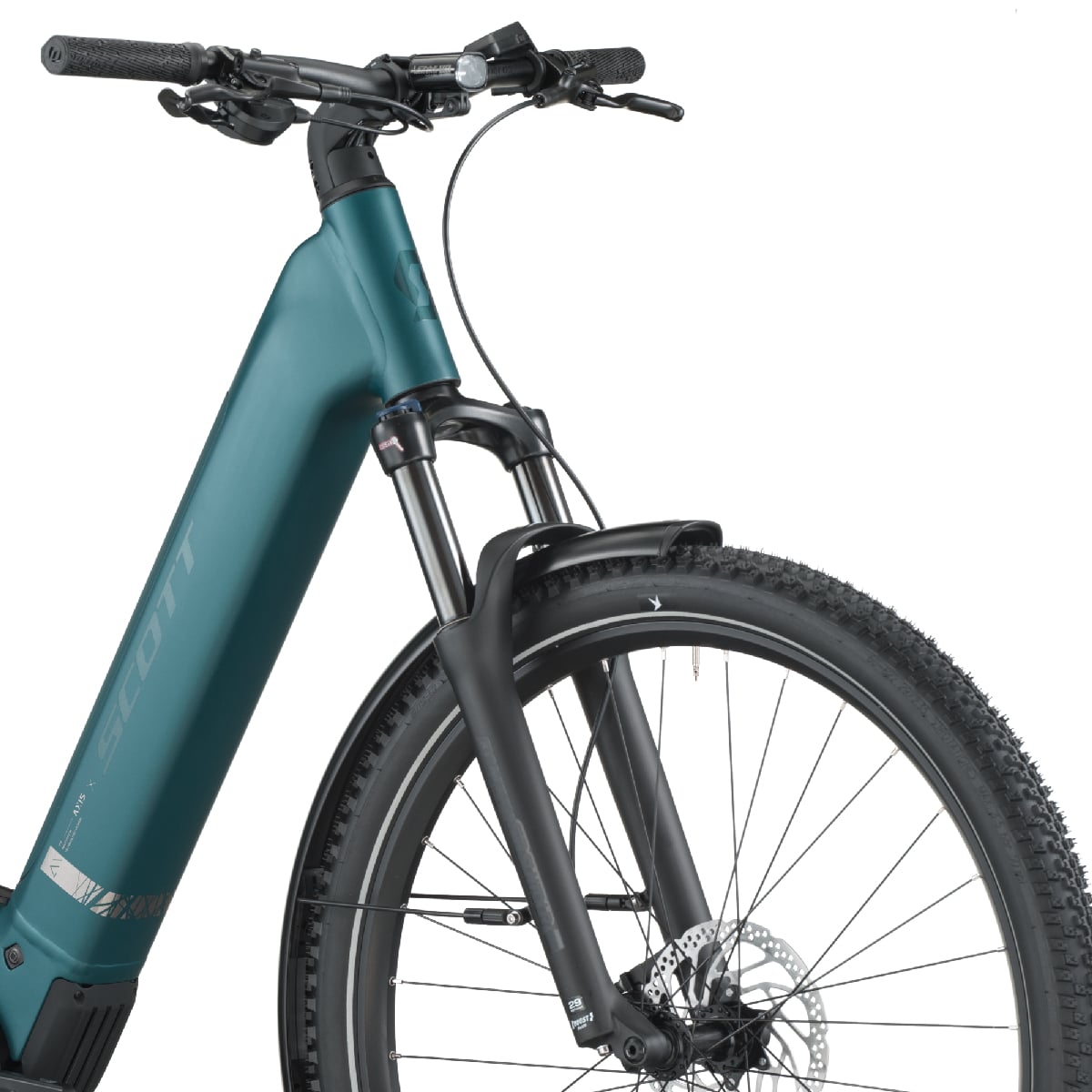 Električno treking kolo SCOTT AXIS eRIDE 30 Wave zelena 2026