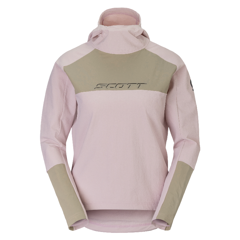 Kolesarski termo pulover SCOTT Vertic Pro Warm pink/beige ženski Kolesarski termo pulover SCOTT Vertic Pro Warm pink/beige ženski