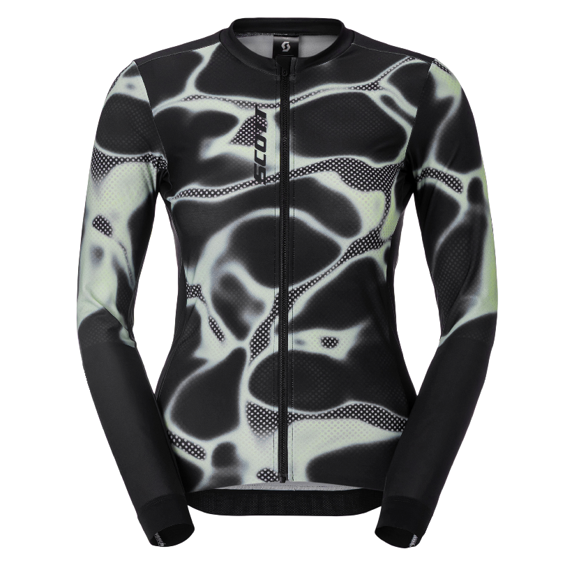 Kolesarski dres SCOTT Pro Mid LS black/green ženski Kolesarski dres SCOTT Pro Mid LS black/green ženski