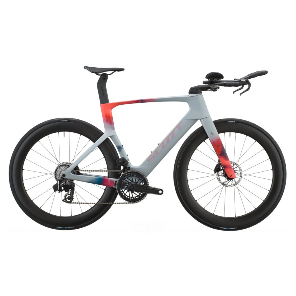 Cestno kolo SCOTT Foil RC TRI grey/gloaming orange 2027
